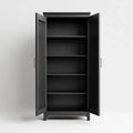 Kleiderschrank 2-türig Schwarz 90 x 50 x 190 cm MDF Rechteckig