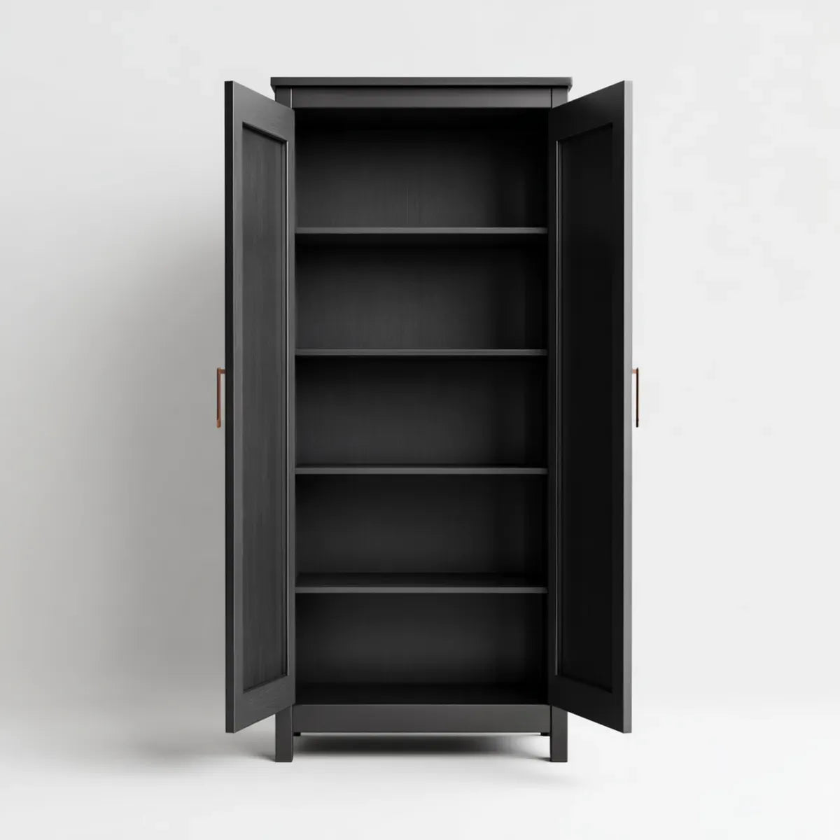 Kleiderschrank 2-türig Schwarz 90 x 50 x 190 cm MDF Rechteckig
