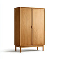 Kleiderschrank 2-türig Eiche natur 100 x 55 x 190 cm Holzwerkstoff mit Eichenfurnier rechteckig