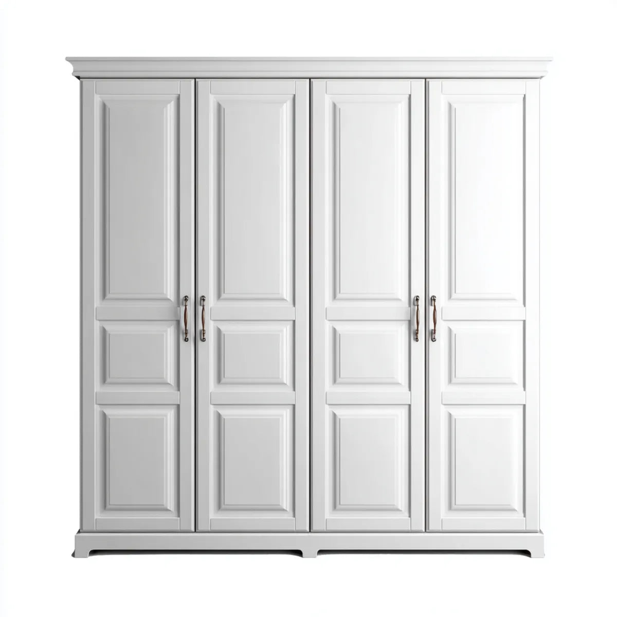 Kleiderschrank 4-türig Weiß 240 x 60 x 220 cm MDF Rechteckig