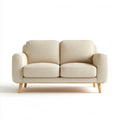 2-Sitzer Sofa Beige 160 x 85 x 82 cm Polyesterbezug Rechteckig