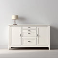 Sideboard mit 2 Türen und 3 Schubladen Weiß 150 x 40 x 90 cm MDF Rechteckig