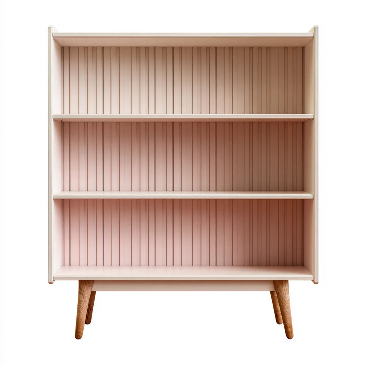 Standregal Rosa 80 x 35 x 120 cm aus MDF und Kiefernholz Rechteckig