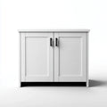 Kommode mit 2 Türen Weiß 80 x 40 x 80 cm MDF rechteckig