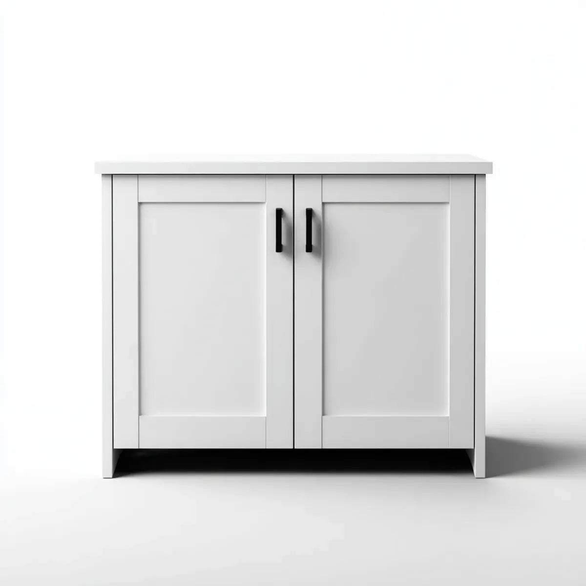 Kommode mit 2 Türen Weiß 80 x 40 x 80 cm MDF rechteckig