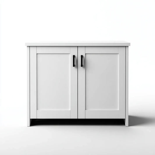 Kommode mit 2 Türen Weiß 80 x 40 x 80 cm MDF rechteckig