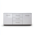 Sideboard Weiß mit 3 Schubladen und 2 Türen 160 x 40 x 80 cm aus MDF Rechteckig