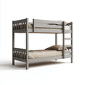 Etagenbett Grau 90 x 200 cm aus massivem Kiefernholz mit Leiter